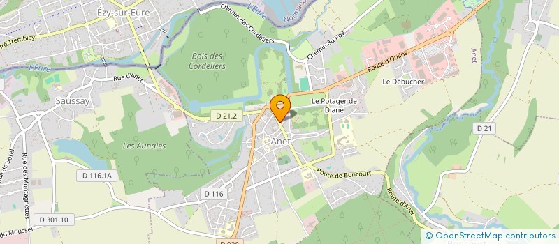localisation de l'entreprise ATHLETIQUE CLUB LAIQUE ANETAIS à ANET