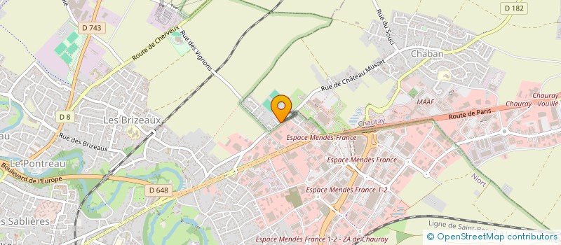 localisation de l'entreprise ATHLETIQUE RUGBY CLUB DE CHAURAY  CHAURAY