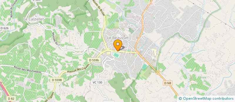 localisation de l'entreprise ATHLETISME BEAUSSETAN CLUB à LE BEAUSSET
