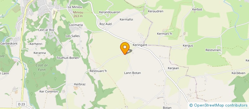 localisation de l'entreprise ATHLETISME SUD 22 ROSTRENEN  ROSTRENEN