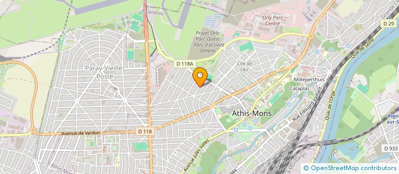 localisation de l'entreprise ATHOS à ATHIS-MONS