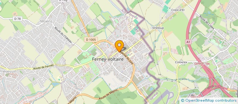 localisation de l'entreprise ATHUR MURRAY ECOLE DE DANSE à FERNEY-VOLTAIRE
