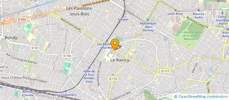 localisation de l'entreprise ATHYR FORMATION à LE RAINCY