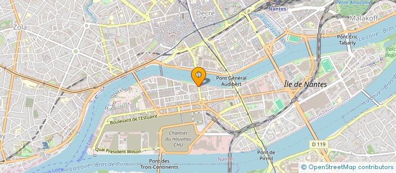 localisation de l'entreprise ATHYS à NANTES