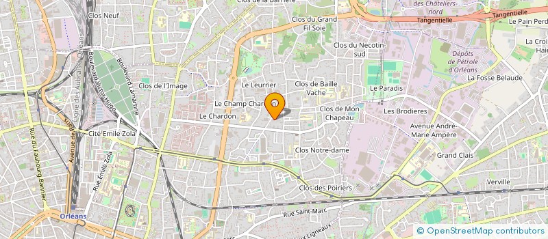 localisation de l'entreprise ATI MODE à ORLEANS