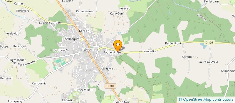 localisation de l'entreprise ATIMO  ERDEVEN