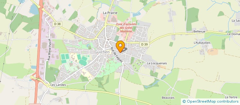 localisation de l'entreprise ATIQUE  GUICHEN