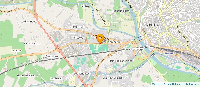 localisation de l'entreprise ATIS  BEZIERS