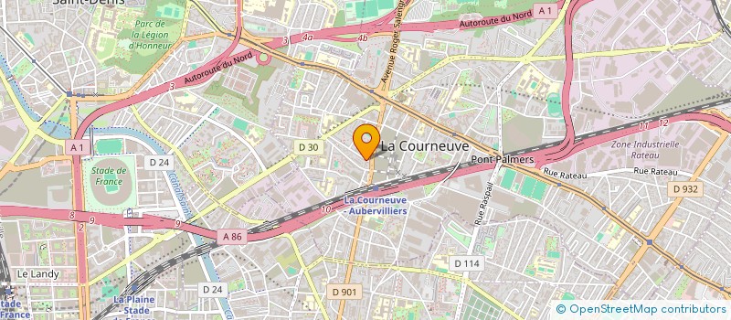 localisation de l'entreprise ATISANSYR à LA COURNEUVE