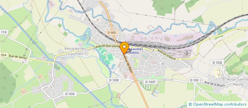 localisation de l'entreprise ATISCUIR SARL  VENAREY-LES-LAUMES