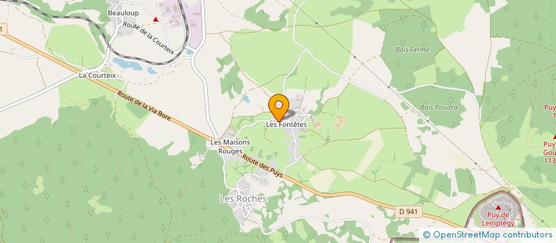 localisation de l'entreprise ATJ AMBULANCES ET TAXIS JALICON à PONTGIBAUD