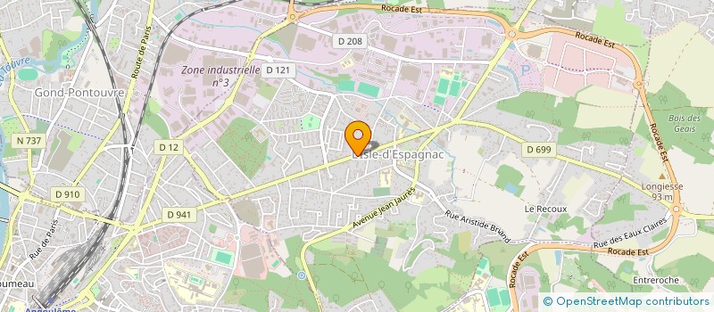 localisation de l'entreprise ATL 16 TRANSPORTS LOGISTIQUE à L'ISLE-D'ESPAGNAC