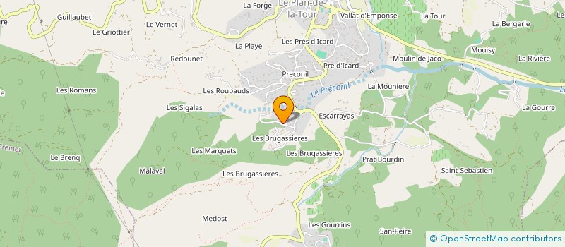 localisation de l'entreprise ATL  LE PLAN-DE-LA-TOUR