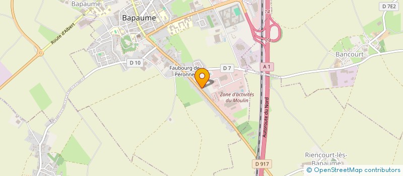 localisation de l'entreprise ATL  BAPAUME