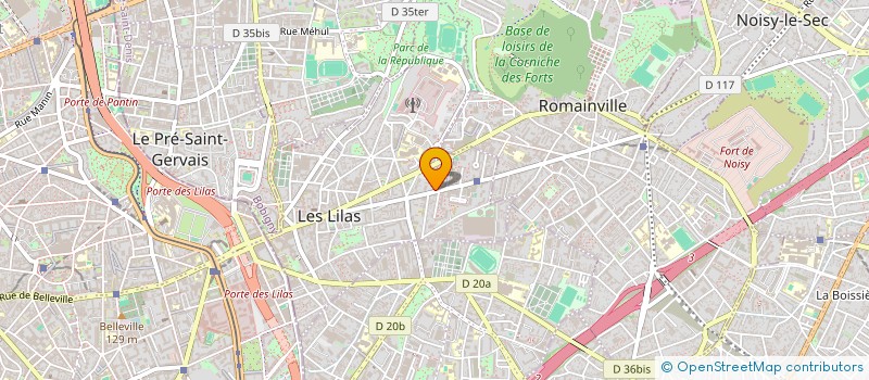 localisation de l'entreprise ATL FRET à LES LILAS