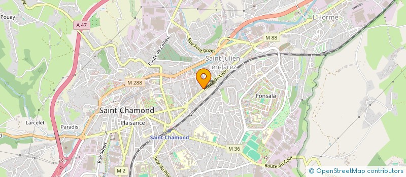 localisation de l'entreprise ATL MESSAGERIE à SAINT-CHAMOND