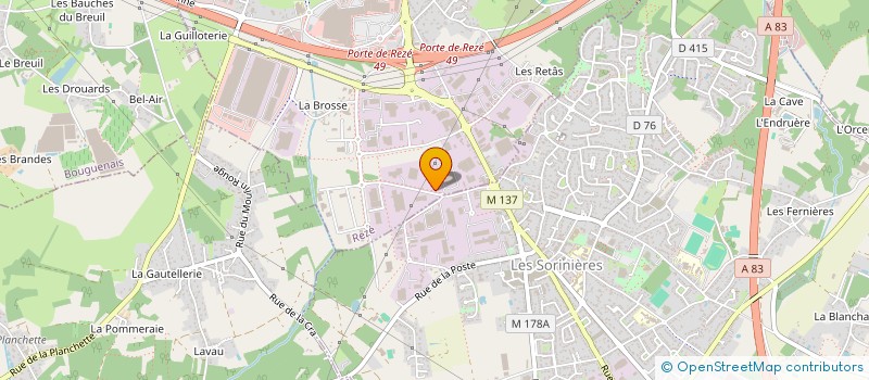 localisation de l'entreprise ATLAGEL à REZE