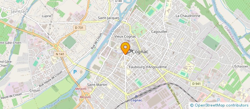 localisation de l'entreprise ATLAN à COGNAC