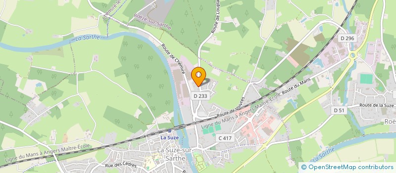 localisation de l'entreprise ATLAN S.A.S.  LA SUZE-SUR-SARTHE