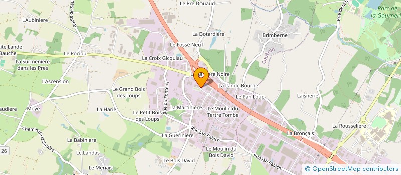 localisation de l'entreprise ATLANCOM à COUERON