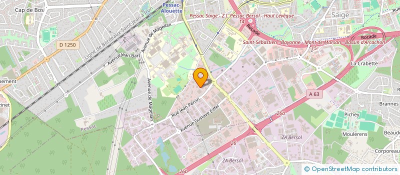 localisation de l'entreprise ATLANDES  PESSAC