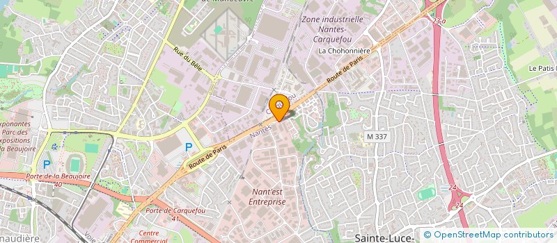 localisation de l'entreprise ATLANTEXT à NANTES