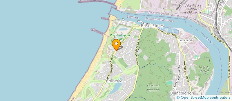 localisation de l'entreprise ATLANTHAL à ANGLET