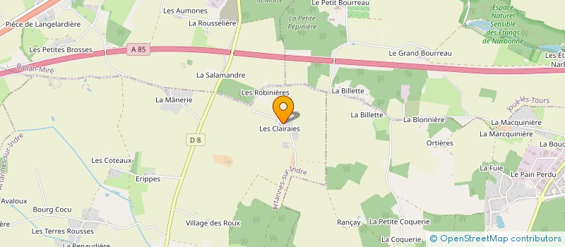 localisation de l'entreprise ATLANTHE ET NATHALIE  ARTANNES-SUR-INDRE