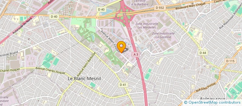 localisation de l'entreprise ATLANTI'S à LE BLANC-MESNIL