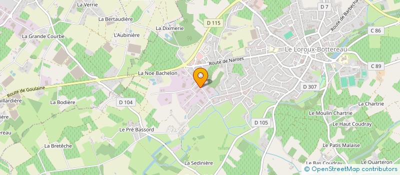 localisation de l'entreprise ATLANTIC AERO ASSEMBLAGE à LE LOROUX-BOTTEREAU