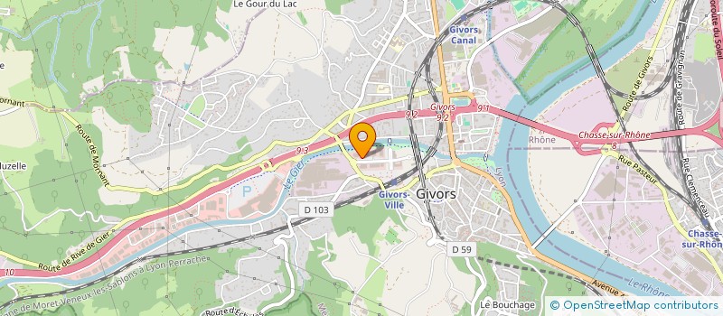 localisation de l'entreprise ATLANTIC AUTOMOBILES à GIVORS