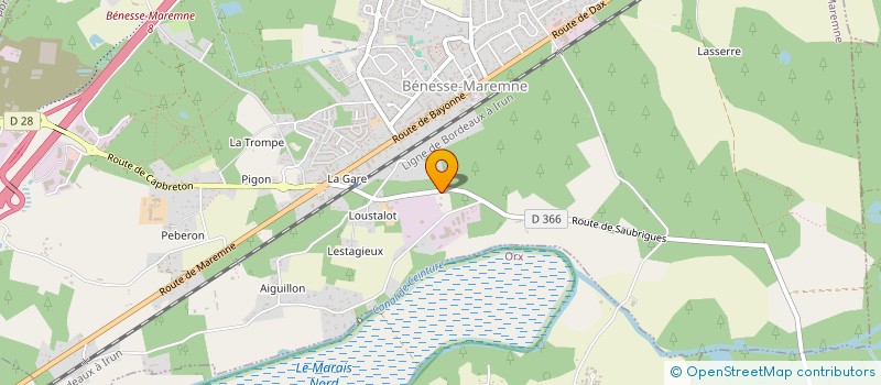 localisation de l'entreprise ATLANTIC BOIS PISCINES à BENESSE-MAREMNE