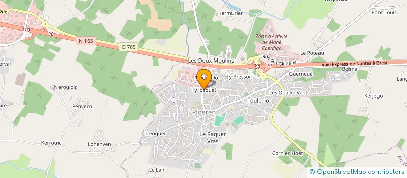 localisation de l'entreprise ATLANTIC BURO à PLOEREN