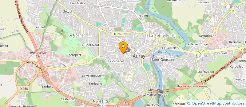 localisation de l'entreprise ATLANTIC CHAUFFAGE à AURAY