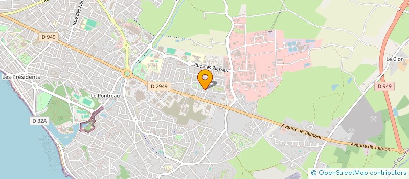 localisation de l'entreprise ATLANTIC COGENERATION  LES SABLES D'OLONNE