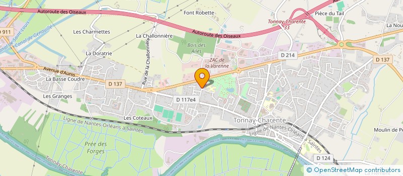 localisation de l'entreprise ATLANTIC ELEC  TONNAY CHARENTE