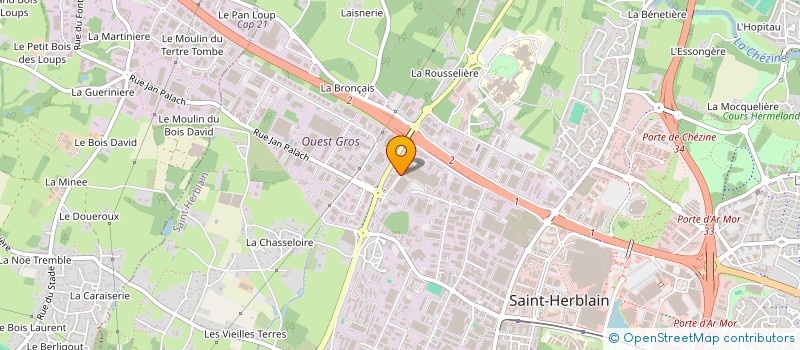 localisation de l'entreprise ATLANTIC EXPRESS  SAINT-HERBLAIN