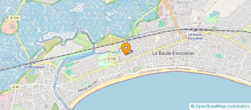 localisation de l'entreprise ATLANTIC INVEST à LA BAULE-ESCOUBLAC