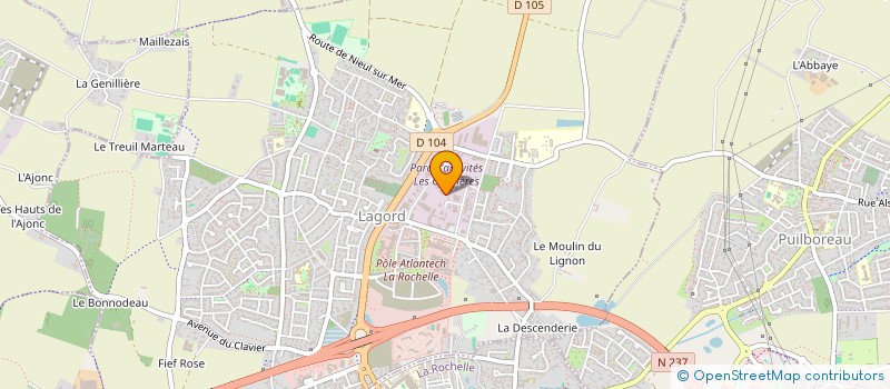 localisation de l'entreprise ATLANTIC LASER  LAGORD