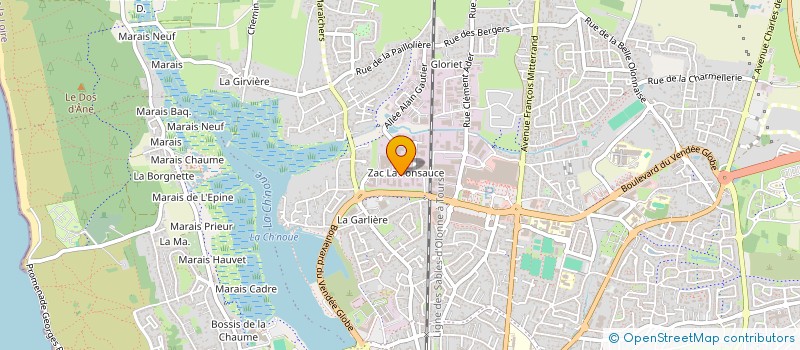 localisation de l'entreprise ATLANTIC MEDIA  LES SABLES D'OLONNE