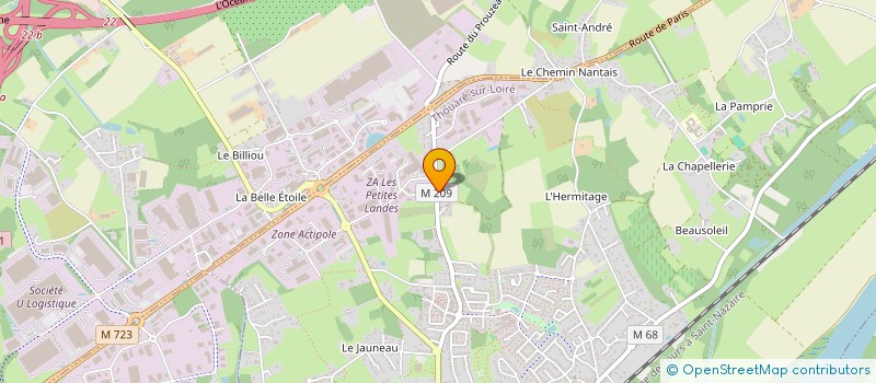 localisation de l'entreprise ATLANTIC REHA à THOUARE-SUR-LOIRE