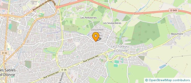 localisation de l'entreprise ATLANTIC SOINS à LES SABLES D'OLONNE