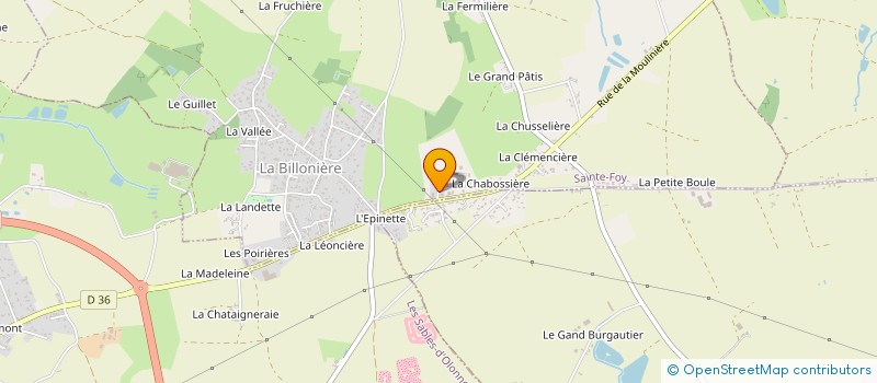 localisation de l'entreprise ATLANTIC TOITURE à LES SABLES D'OLONNE