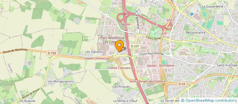 localisation de l'entreprise ATLANTICA MINCEUR  SAINTES