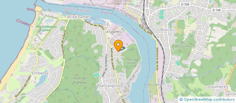 localisation de l'entreprise ATLANTICALU à ANGLET