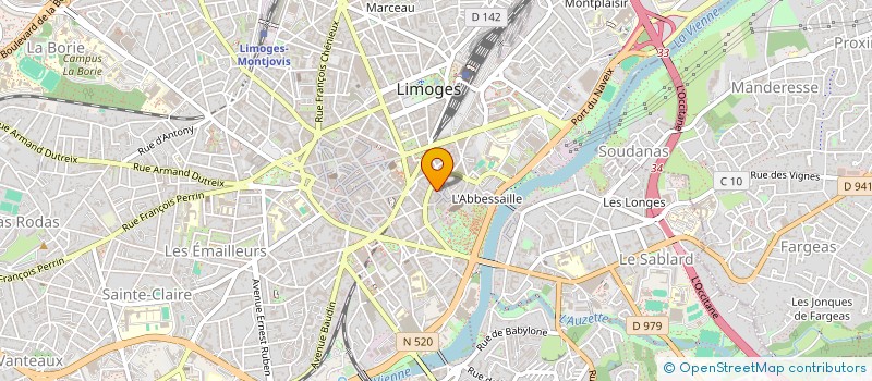 localisation de l'entreprise ATLANTIDE JUDO CLUB à LIMOGES