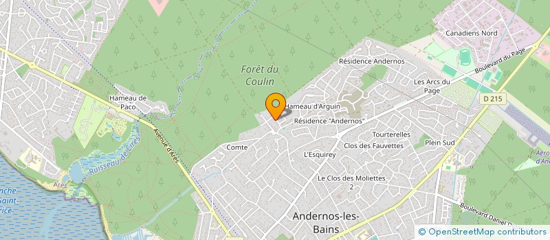 localisation de l'entreprise ATLANTIQUE  ANDERNOS-LES-BAINS