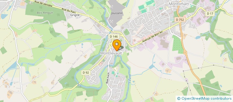 localisation de l'entreprise ATLANTIQUE ASSISTANCE CONSEIL DISTRIBUTION METALLISATION  MONTREVAULT-SUR-EVRE