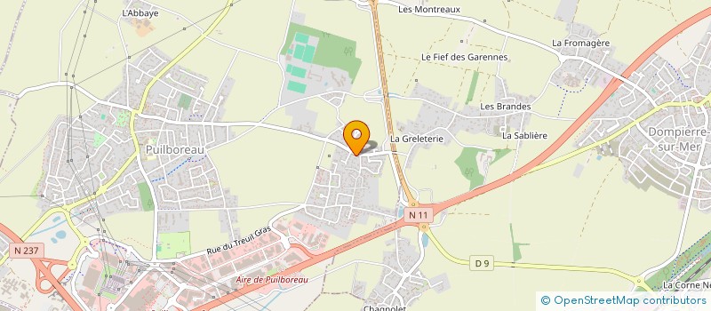 localisation de l'entreprise ATLANTIQUE AUTO EXPERTISES à PUILBOREAU