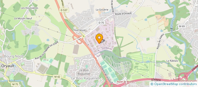 localisation de l'entreprise ATLANTIQUE BATIMENT CLOISON à TREILLIERES